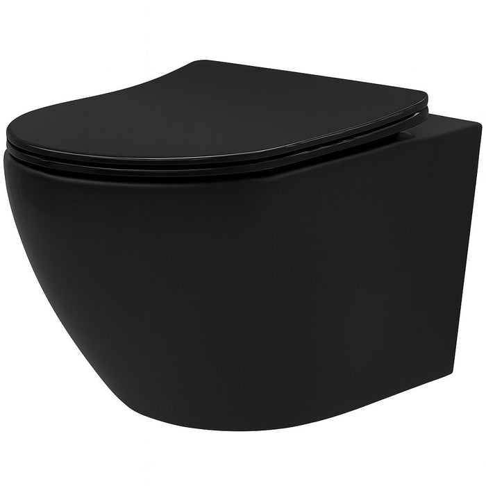 Vaso Wc Sospeso Rea Carlo Mini Tornado Nf Black Matt