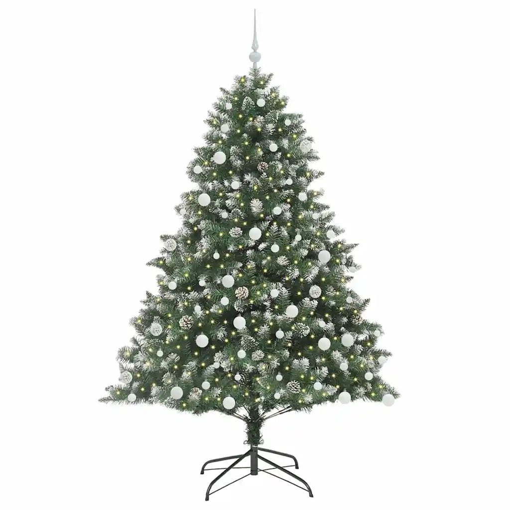 Albero di Natale artificiale con 300 LED Verde 180 cm 3395236