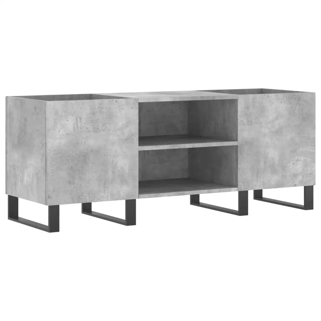 Mobile Porta Dischi Grigio Cemento 121x38x48 Legno Multistratocod mxl 104252