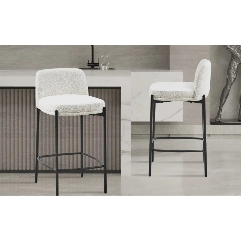 Sedia da banco ELISE – Bianca – H91 x L44 x P42 cm