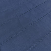 Copridivano Trapuntato con Penisola Destra Seduta 240 cm in Microfibra Blu Scuro