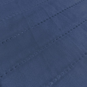 Copridivano Trapuntato con Penisola Destra Seduta 240 cm in Microfibra Blu Scuro