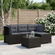 Divano da giardino 4 posti con cuscini aspetto rattan PP 3443945