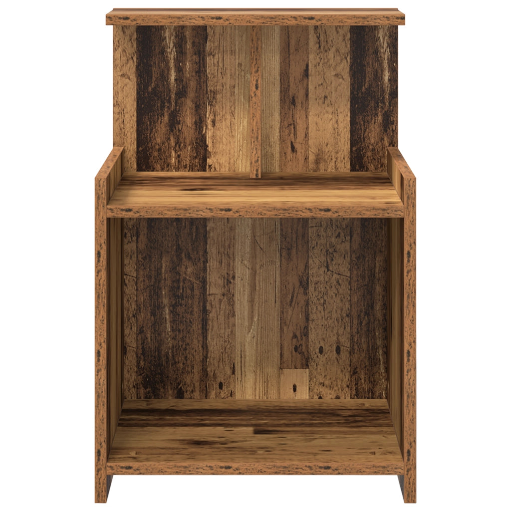 Comodini 2 pz Legno Vecchio 40x35x60 cm Legno Ingegnerizzato