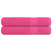 Asciugamani per Sauna 2 pz Rosa 80x200 cm 360 g/mÂ² 100% Cotone