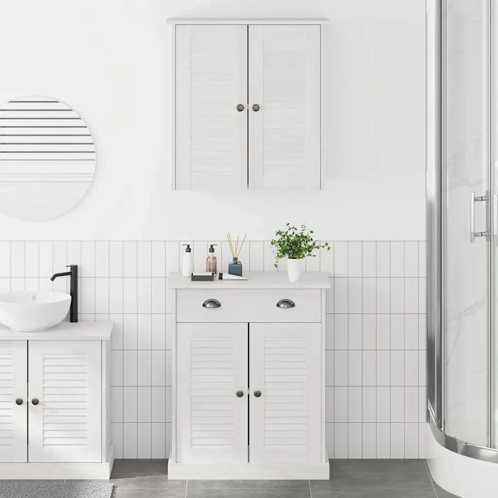 Set di mobili per il bagno VIGO 2 pcs Bianco e Bianco Antico 3328542