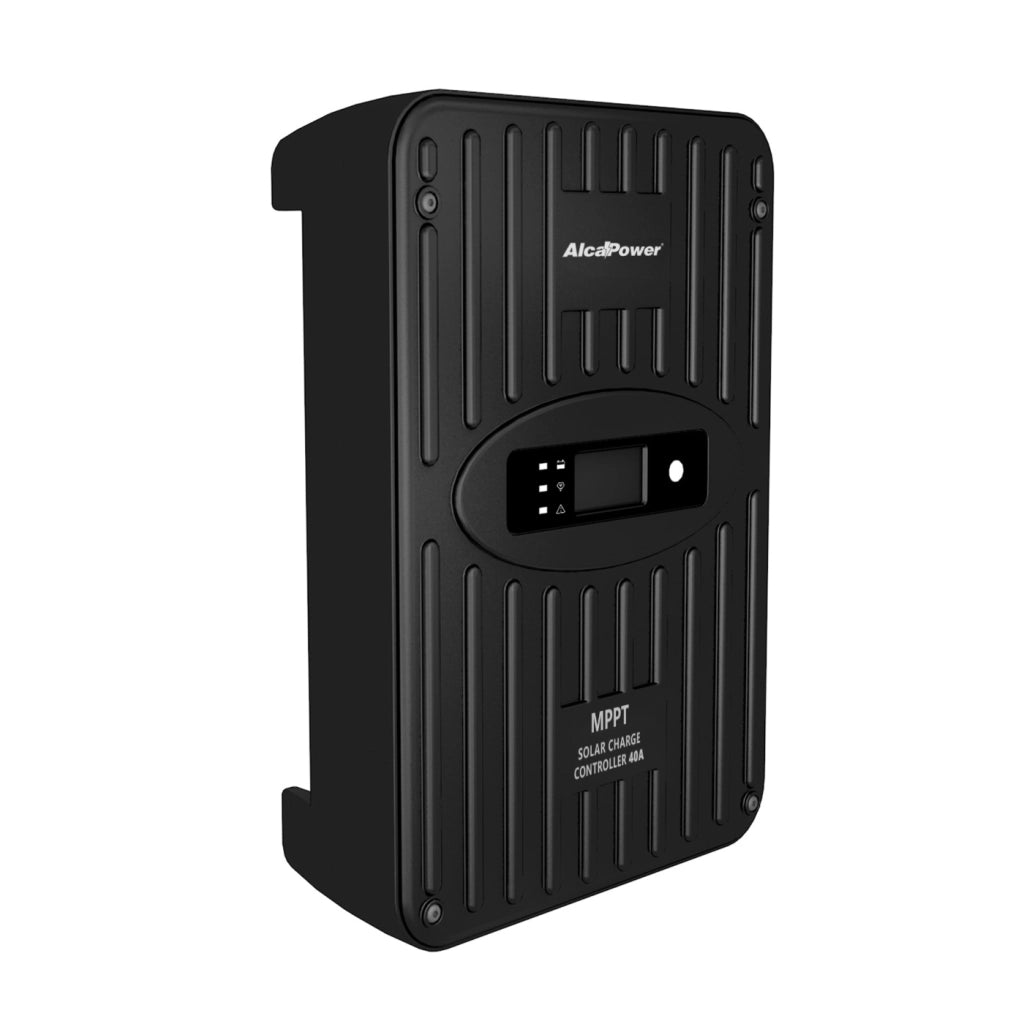 Alcapower Regolatore di carica MPPT 40A 12V-24V con display LCD, potenza massima pannelli solari fino a 1120W, tensione 100V, protezione IP42