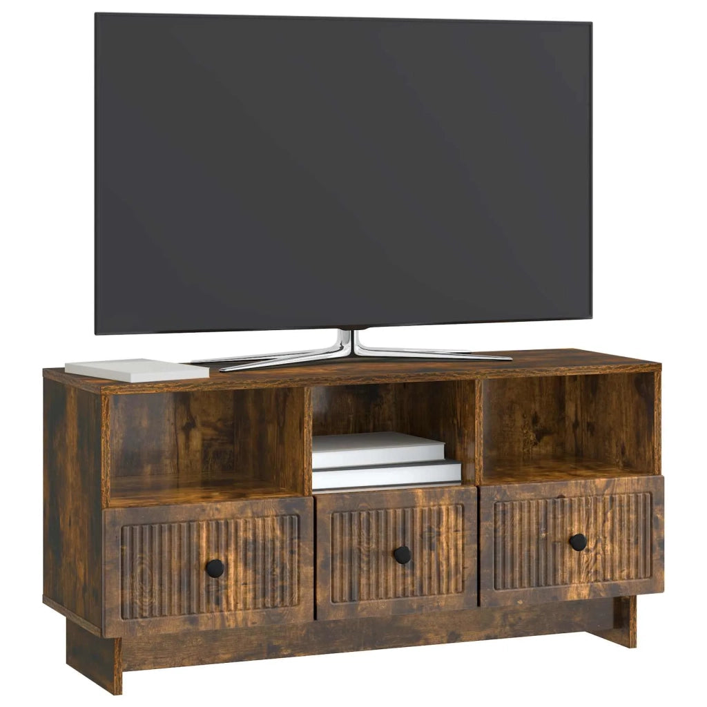 Mobile TV Rovere Fumo 102 x 34,5 x 50 cm Legno ingegnerizzato