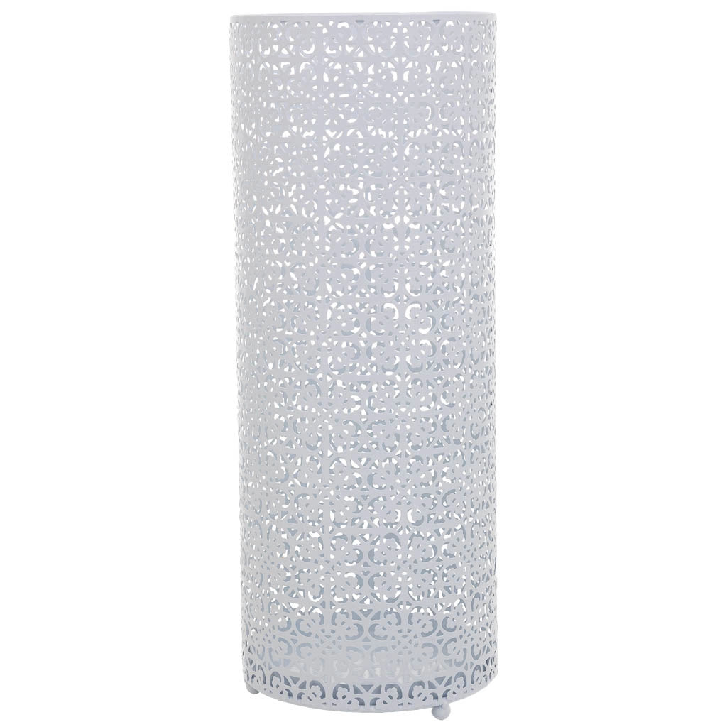 Portaombrelli tondo in metallo bianco d20x50h