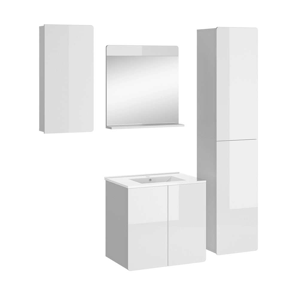 Vicco Set mobili bagno Bianco 4 parti