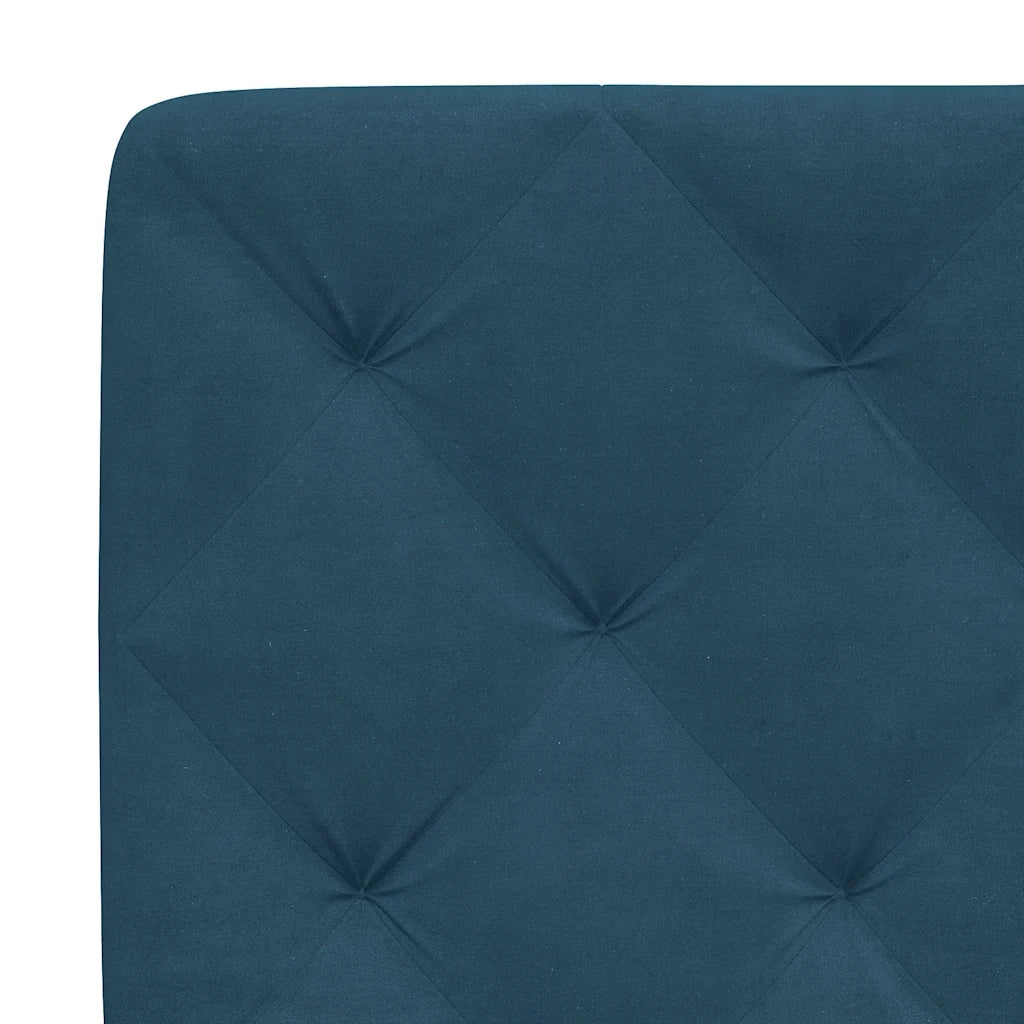 Letto con Materasso Blu 160x200 cm in Velluto