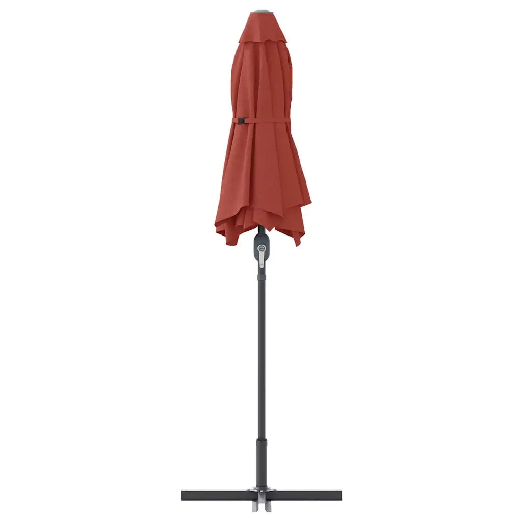 vidaXL Ombrello da giardino Terracotta 370 x 197 x 239 cm