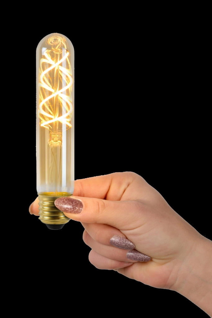 Lampadina LED filament amber tubo E27 5W Lucide