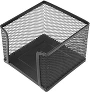 Oggetto da Ufficio per la Scrivania - Cassa per Note in Acciaio - Base Antiscivolo - 1 Unita - Altezza 7,9 cm - Larghezza 10,5 cm - Organizzatore per Note