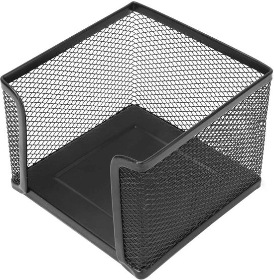 Oggetto da Ufficio per la Scrivania - Cassa per Note in Acciaio - Base Antiscivolo - 1 Unita - Altezza 7,9 cm - Larghezza 10,5 cm - Organizzatore per Note