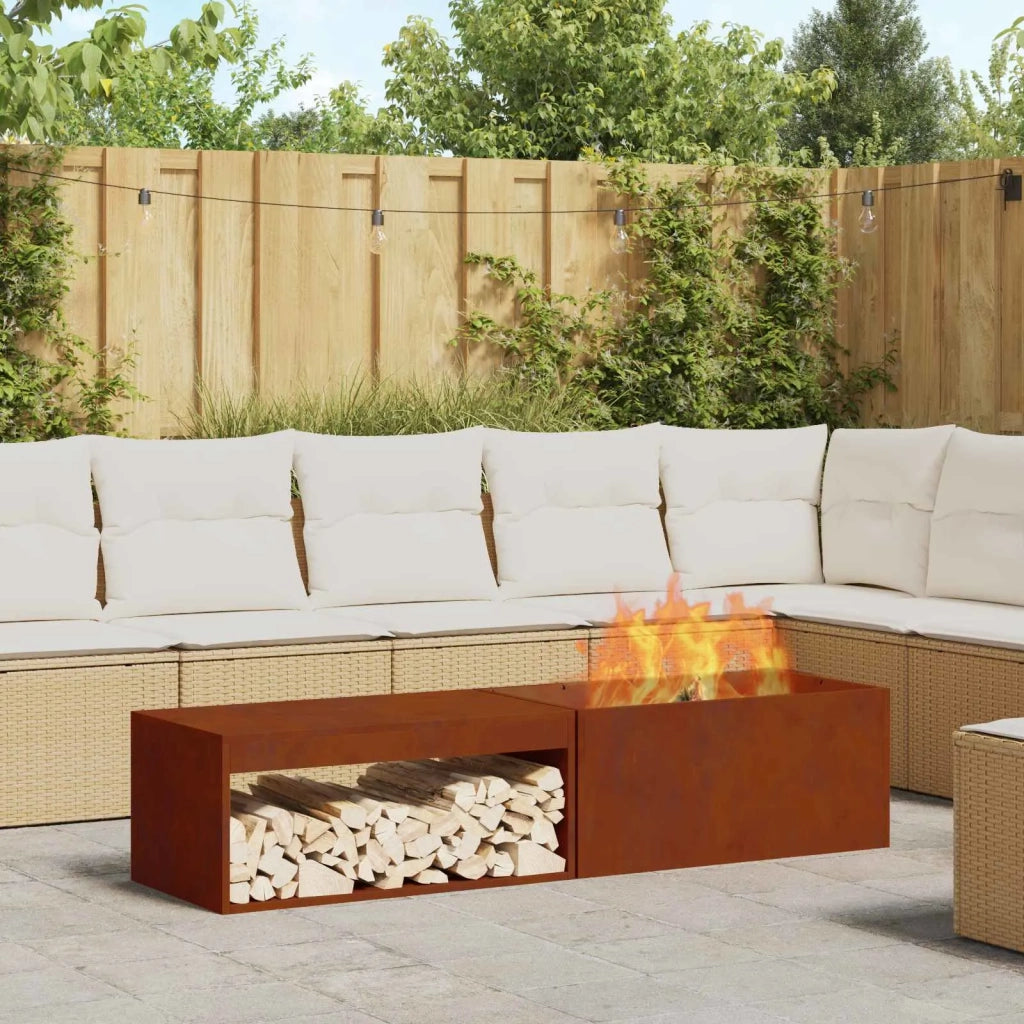 Focolare Marrone 160 x 45 x 35 cm Acciaio CFW6245390