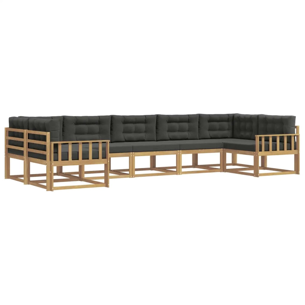 Set di divani da esterno con cuscino 7 pcs Bianco e Antracite 3386966