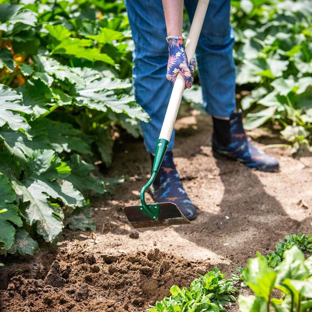 Zappa da giardino KADAX per estirpare le erbacce, lama da 16 cm, lama indurita da 125 cm.