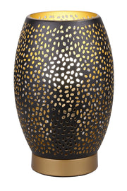 Lampada da tavolo Candellux Venus oro/nero E27 60W 23cm