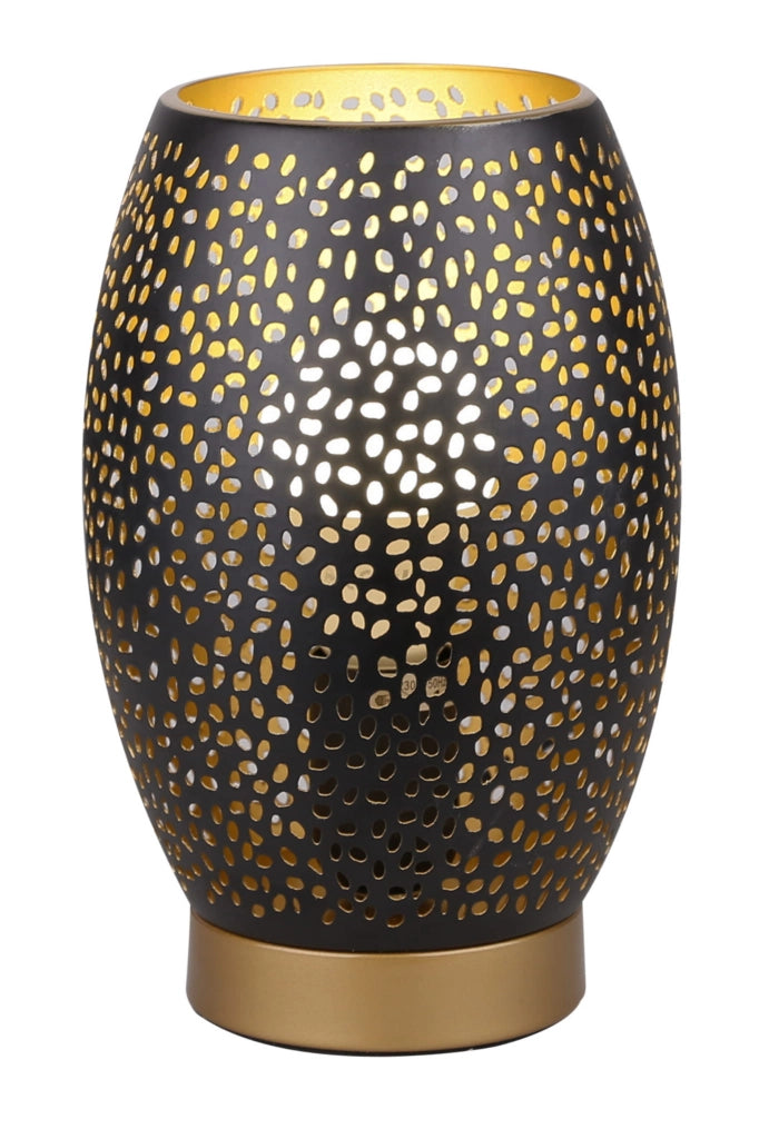 Lampada da tavolo Candellux Venus oro/nero E27 60W 23cm