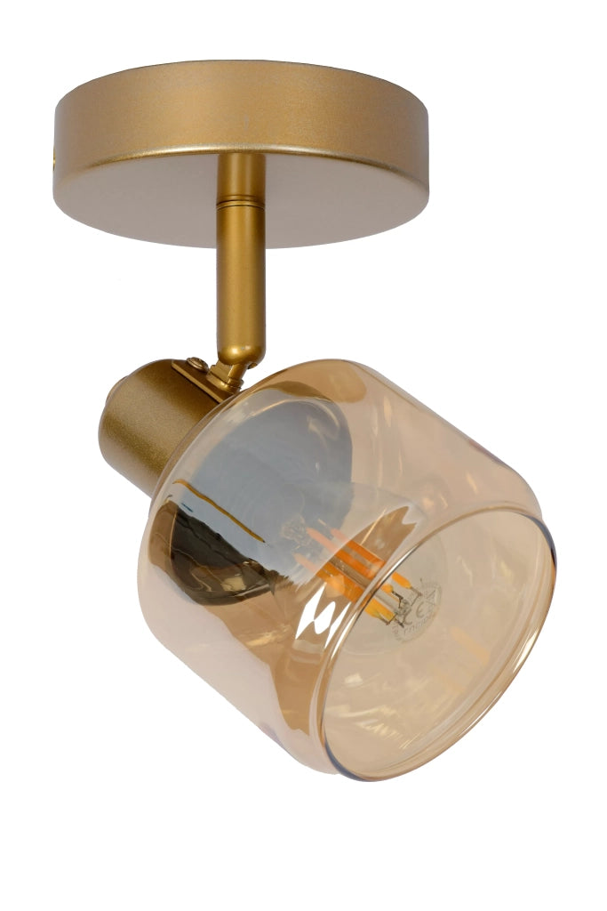 Plafoniera/Applique BJORN oro in vetro 1xE14 40W Lucide