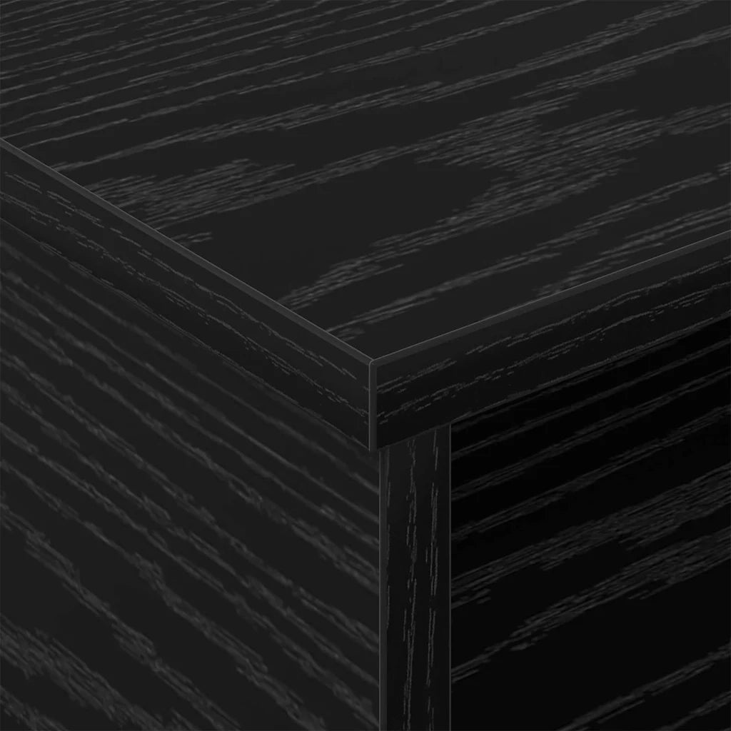 Comodino 2 pcs Rovere Nero 40 x 31 x 15 cm Legno multistrato