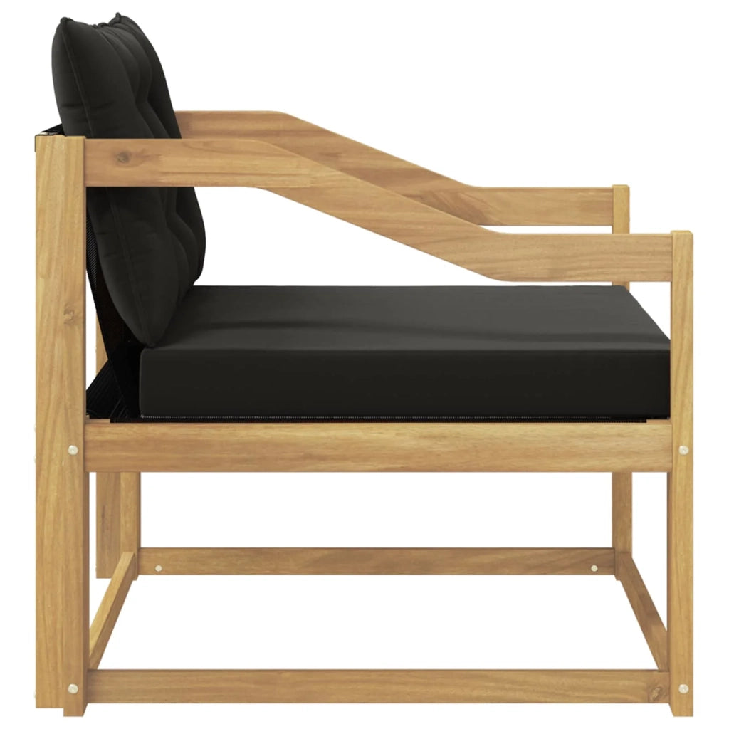 Set di divani da esterno-Sofa da giardino Legno di Acacia Massello e Textilene 644277