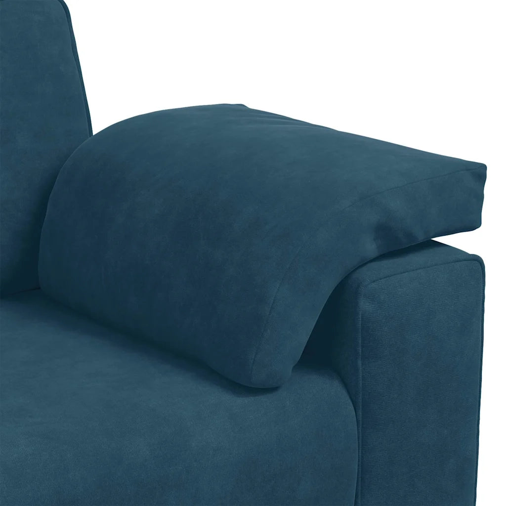 Divano Divanetto Blu 160x77x82 cm in Velluto 4105266