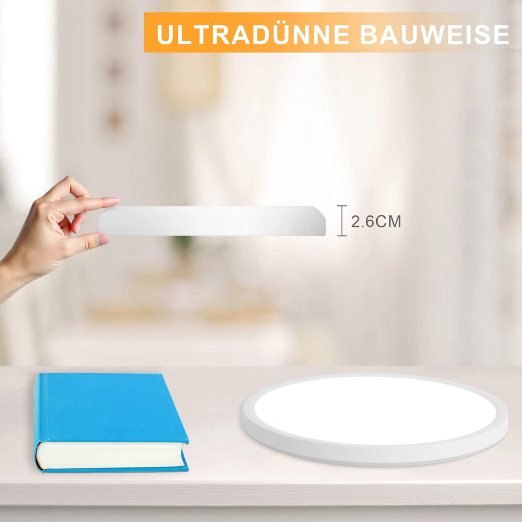 ZMH Lampada da soffitto plafoniera LED moderna rotonda 30 cm illuminazione bianca calda per interni