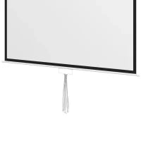 Telo per Proiettore 99" Rapporto 1:1, Fissaggio a Muro e Soffitto per Casa e Ufficio, Bianco