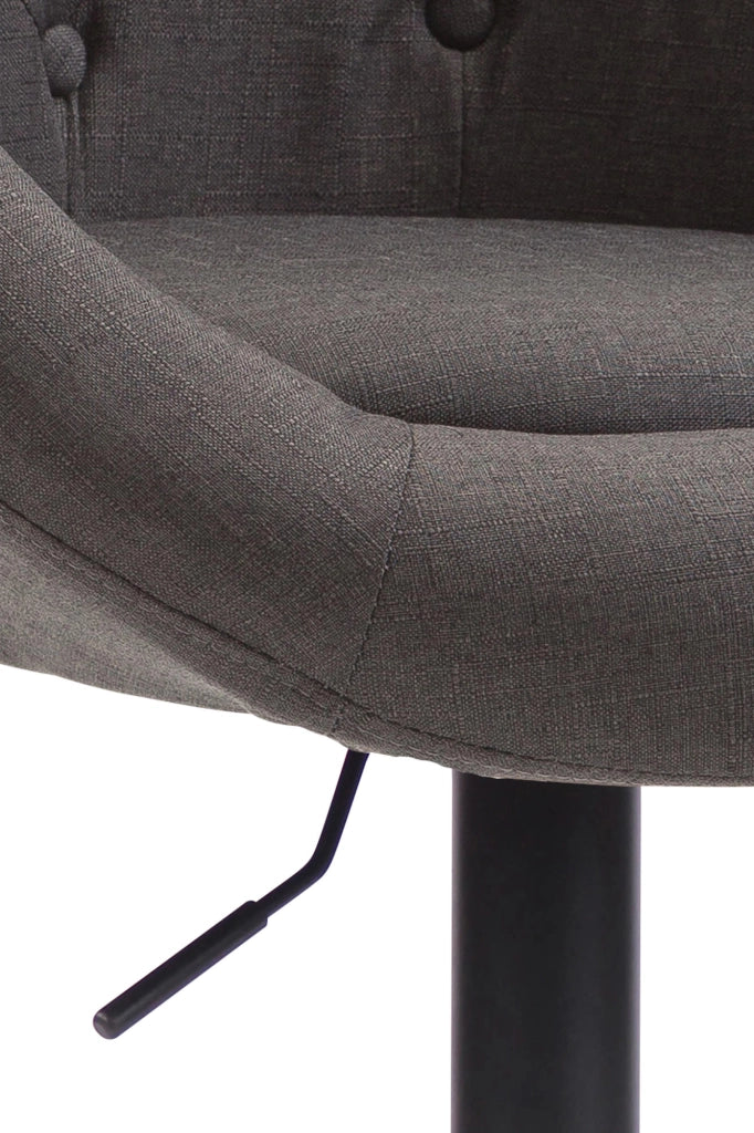 Sgabello da bar London V2 in tessuto grigio scuro,nero