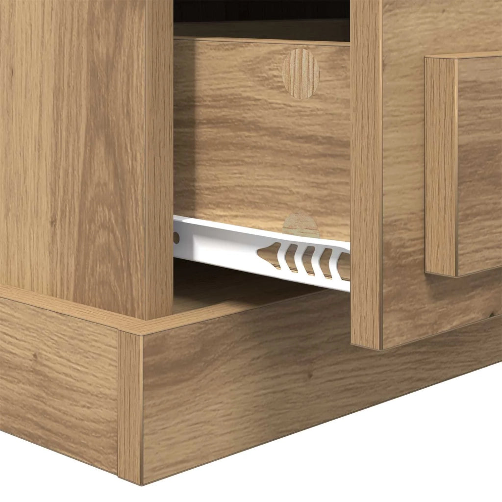 Armadio da Notte 2 pcs Rovere artigianale 36 x 43 x 60 cm