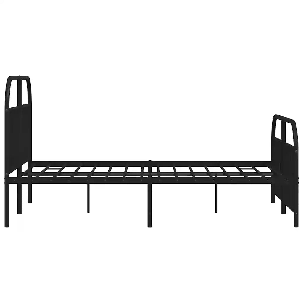 Giroletto senza Materasso con Pediera-Struttura Letto in Metallo Nero 180x200 cm 776082