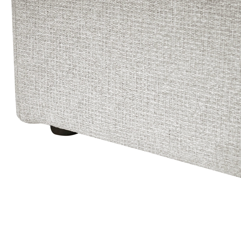 Letto matrimoniale con contenitore in tessuto grigio chiaro 180 x 200 cm portaoggetti stile moderno