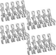 Klemme per asciugamano in acciaio inossidabile - 20 pezzi, 85 cm clip per asciugamano da spiaggia, grande pinza per la biancheria per il camping, resistente al vento