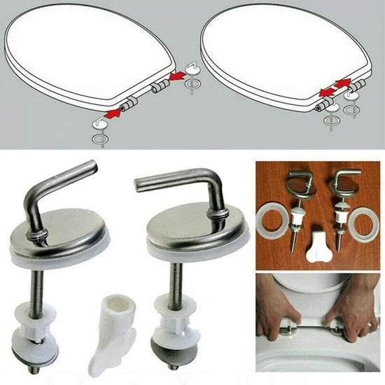 Set di sostituzione di supporti per sedile WC in acciaio inossidabile
