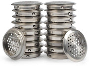 Ventilazione RVS Aperture di Aria - 18 Pezzi - Fessura a Gabbia Sferica - Diametro Superiore 65mm - Diametro Interno 53mm - Spessore 9mm - Materiale Duraturo - Ventilatore di Aria