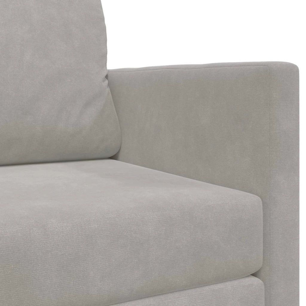 Divano letto Grigio chiaro 124 x 71 x 78 cm Velluto 4106702