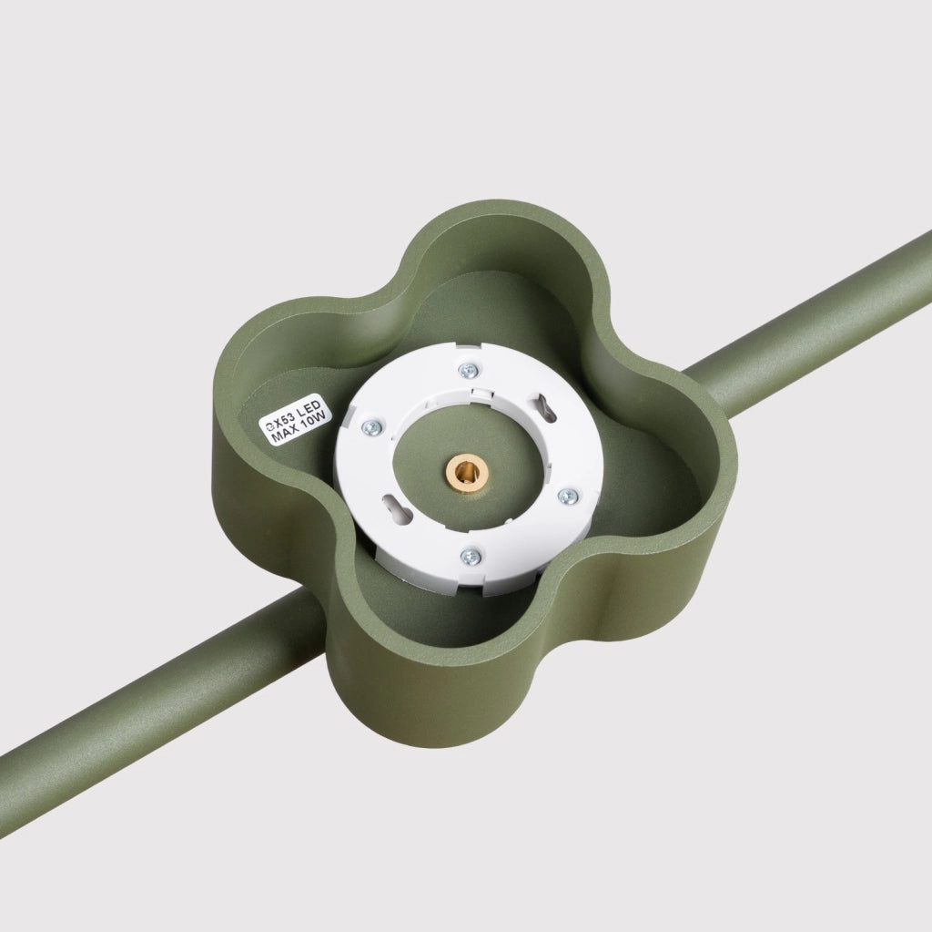 Lampadario OVIO 4 verde oliva Gx53