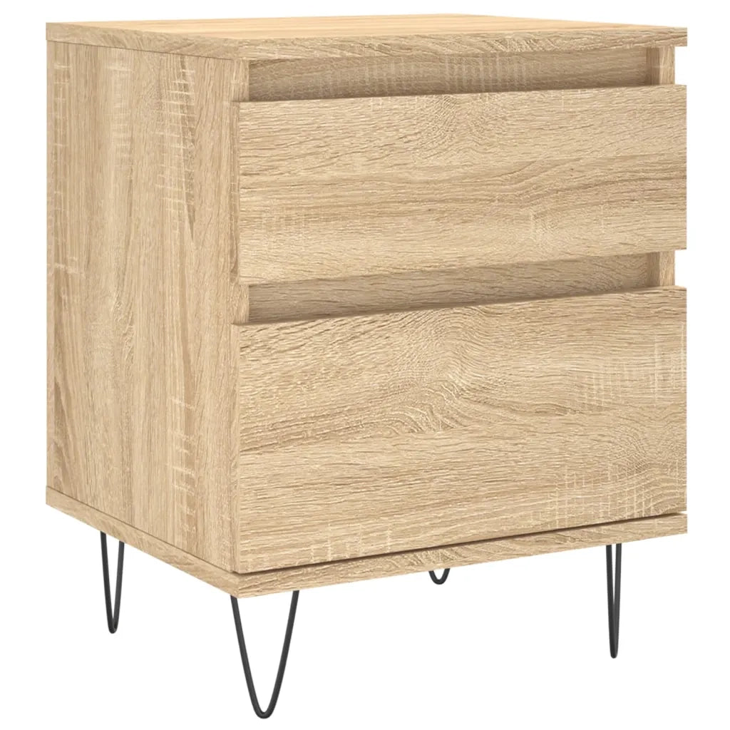 Comodini 2pz Rovere Sonoma 40x35x50 cm in Legno Multistrato 830675