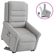 Poltrona | Sedia Relax Alzapersona Reclinabile Grigio Nuvola in Tessuto
