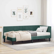 Struttura Letto Angolare con Materasso 2 pcs Verde Velluto