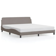 Letto matrimoniale | Letto per adulti | Giroletto Dover Tortora 180x200 cm in Tessuto