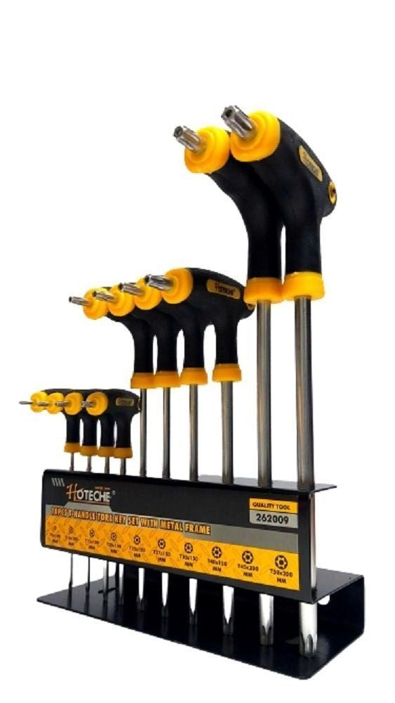 SET 10 CHIAVI TORX CON IMPUGNATURA A T MANICO ANTISCIVOLO 262009