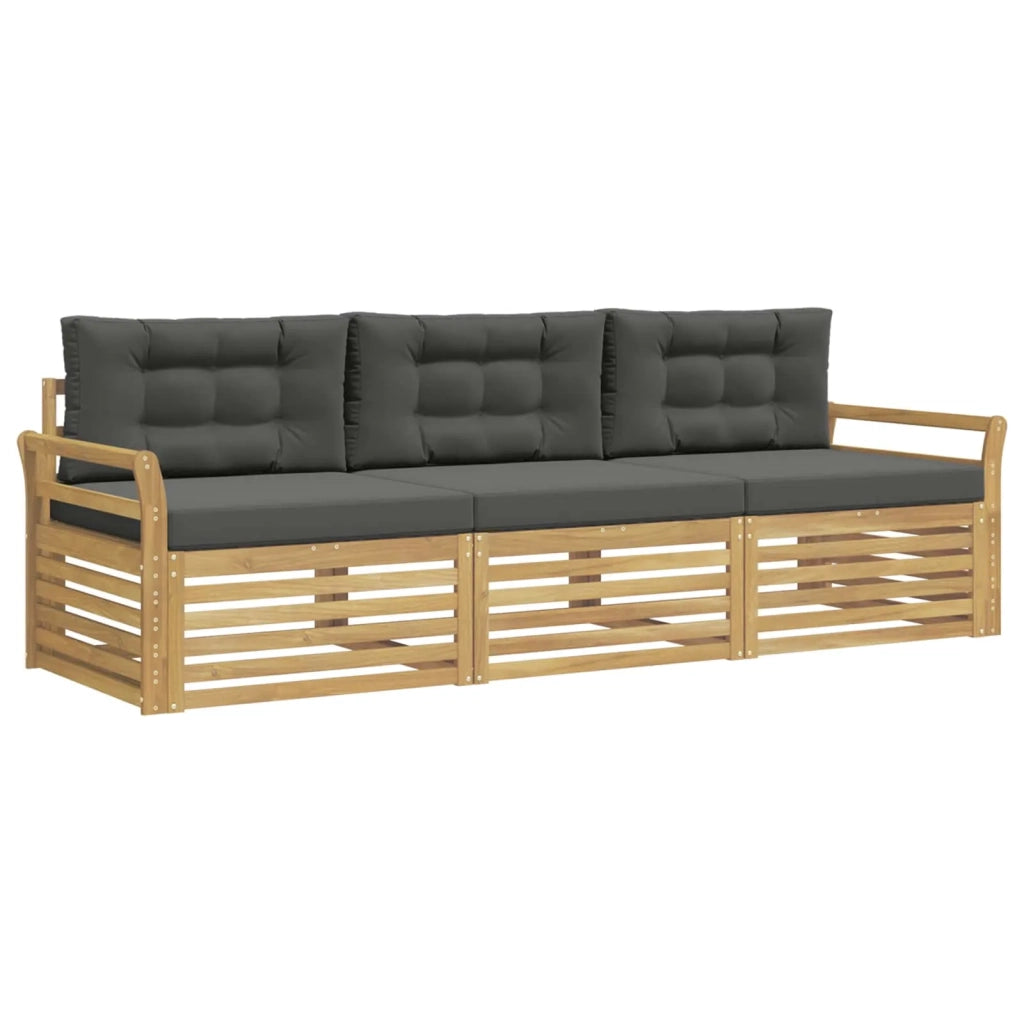 Set di divani da esterno 3 pz Bianco e Antracite 3389967
