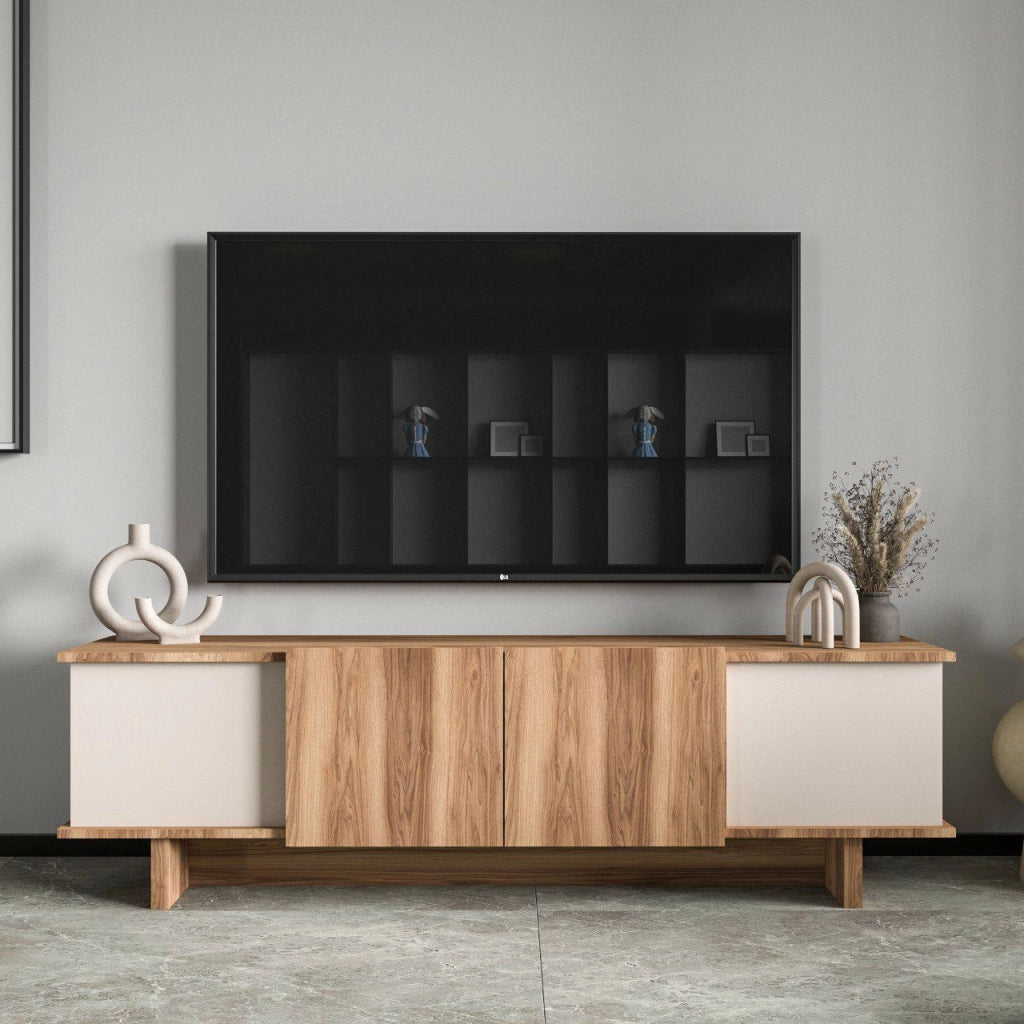 Porta TV in legno "Diana" 180 x 33 x 50 cm - Beige