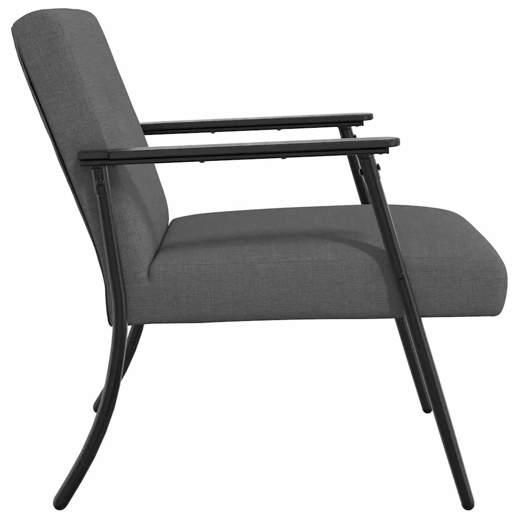 Poltrona-Divano Sedia-Poltroncina Grigio scuro Tessuto 741268