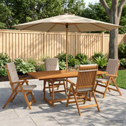 Set da pranzo da giardino 5 pezzi Naturale 3434518