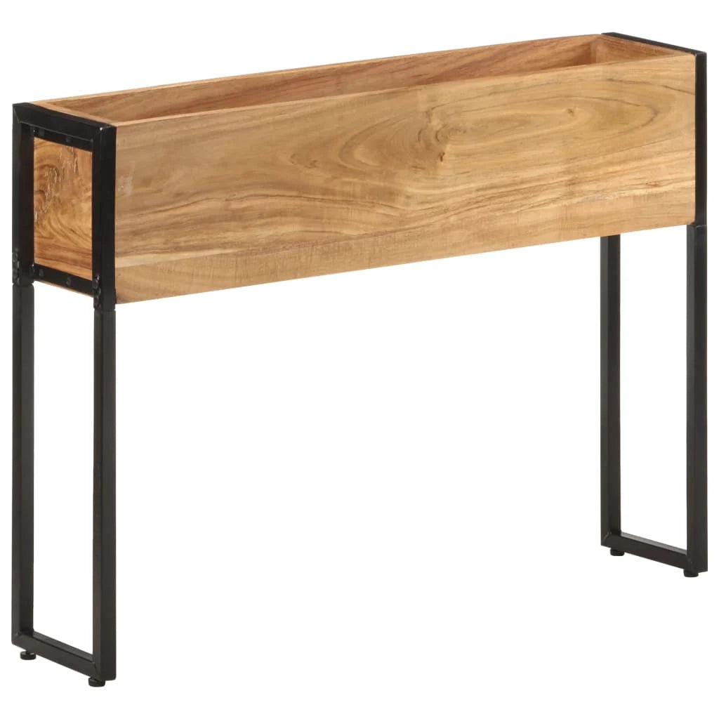 Aiuola rialzata/fioriera per piante fiori patio giardino 90 x 20 x 68 cm legno massello di acacia marrone 02_0037964