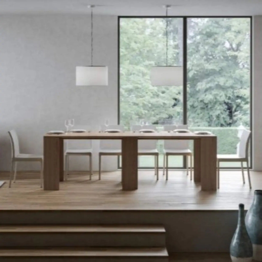 Consolle allungabile 78x47/299 cm Allin antracite spatolato allunghe interne